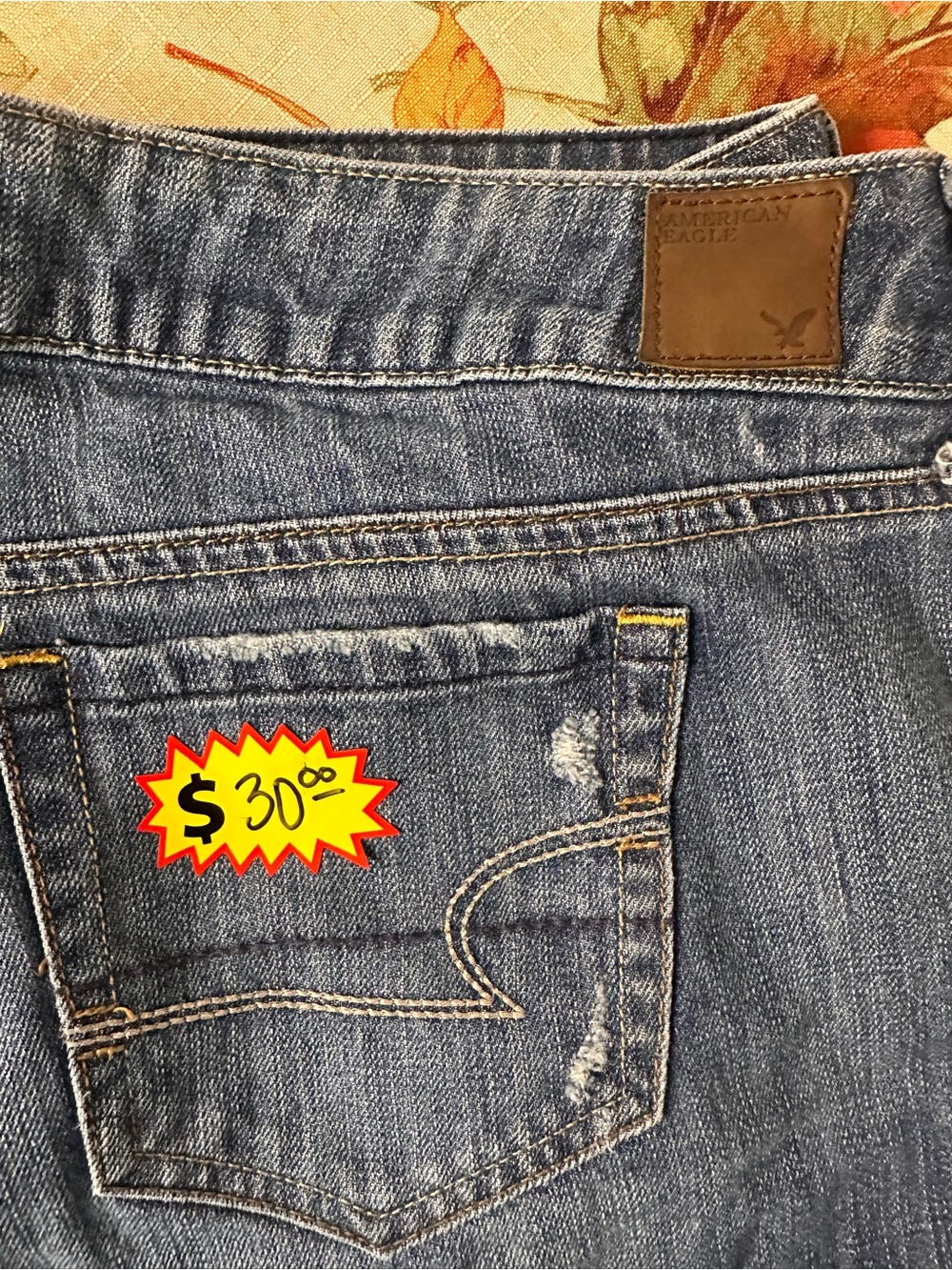 American Eagle Outfitters Women’s Blue Denim Jeans - Classic Back Pocket Style